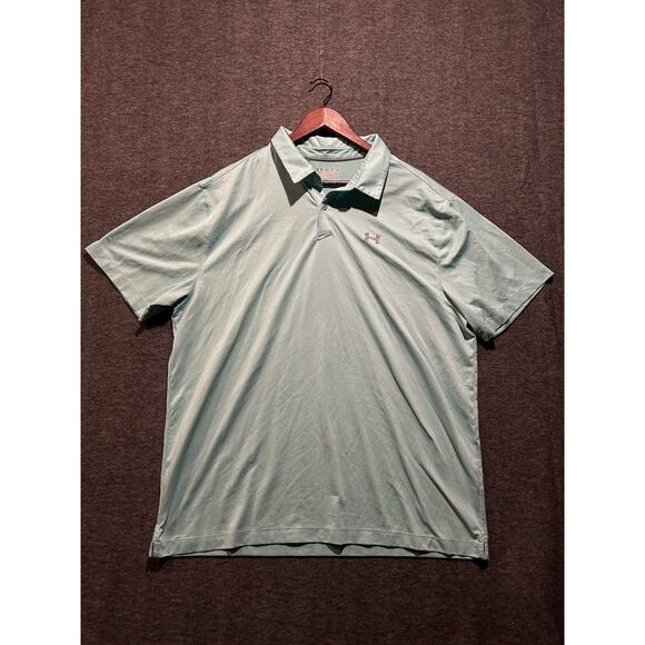 Under Armour‎ Mens 2XL XXL Loose Golf Polo Wicking Lightweight Blue - Picture 1 of 7